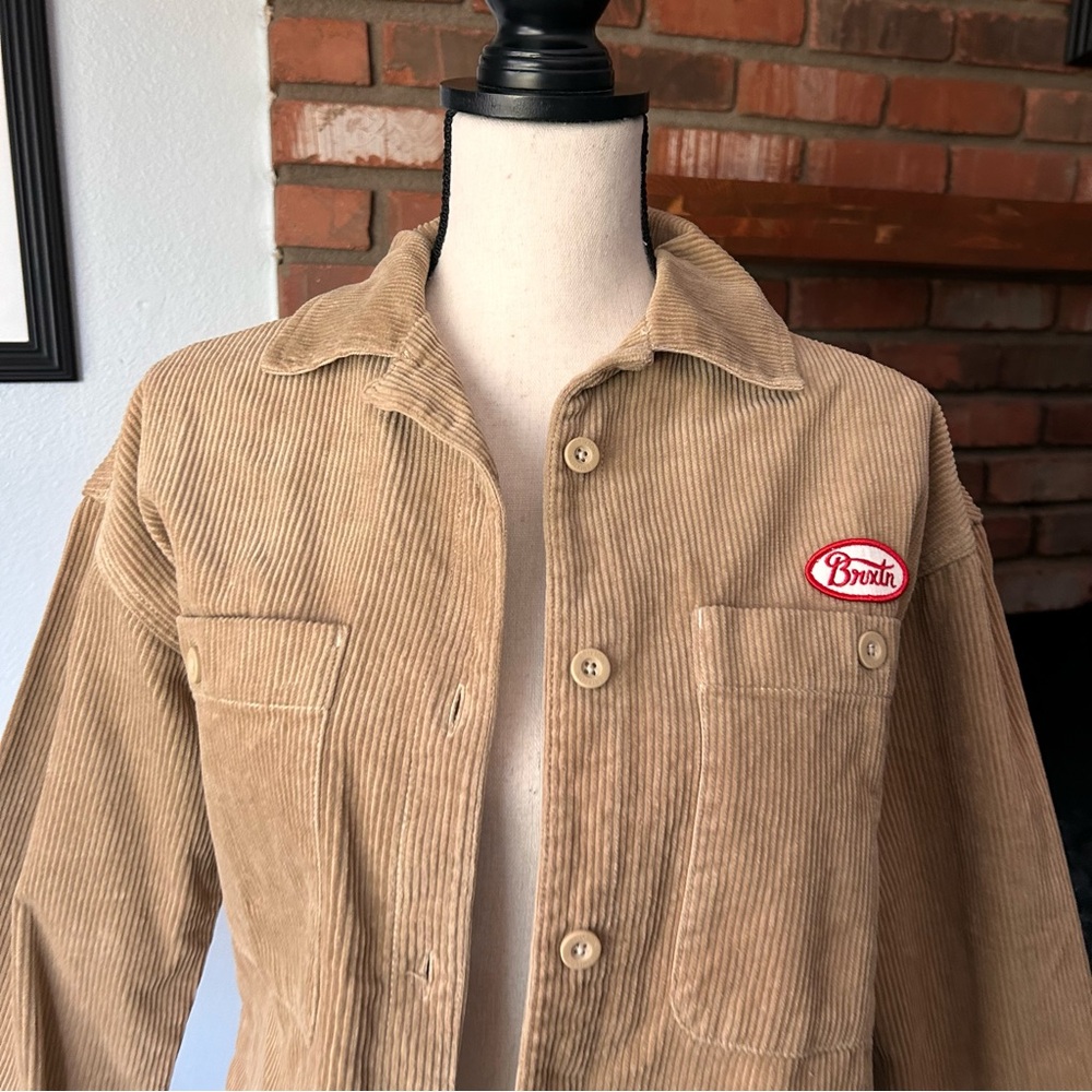 NWT Brixton Utopia Corduroy Overshirt in Sand Sz XS - Picture 5 of 13